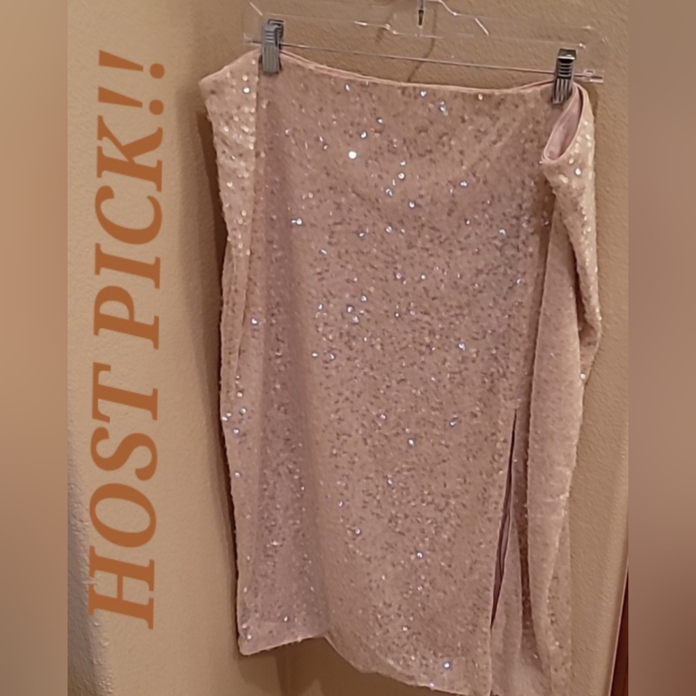 HP🥳 NWT plus sequined midi skirt 🤍